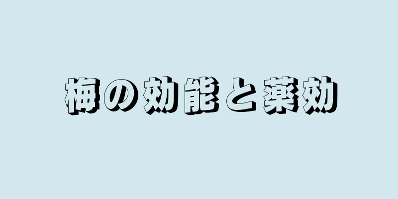 梅の効能と薬効