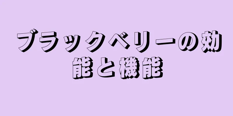 ブラックベリーの効能と機能
