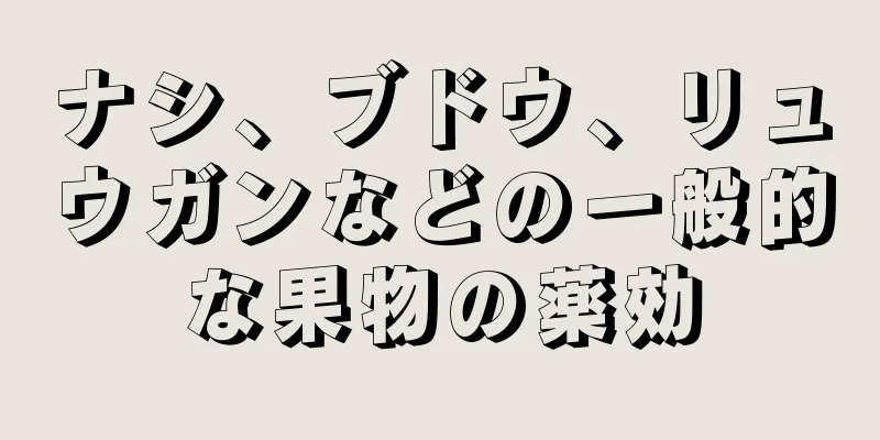 ナシ、ブドウ、リュウガンなどの一般的な果物の薬効