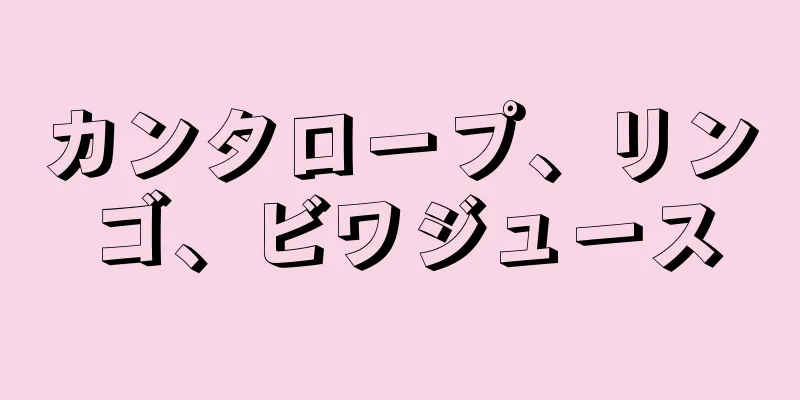 カンタロープ、リンゴ、ビワジュース