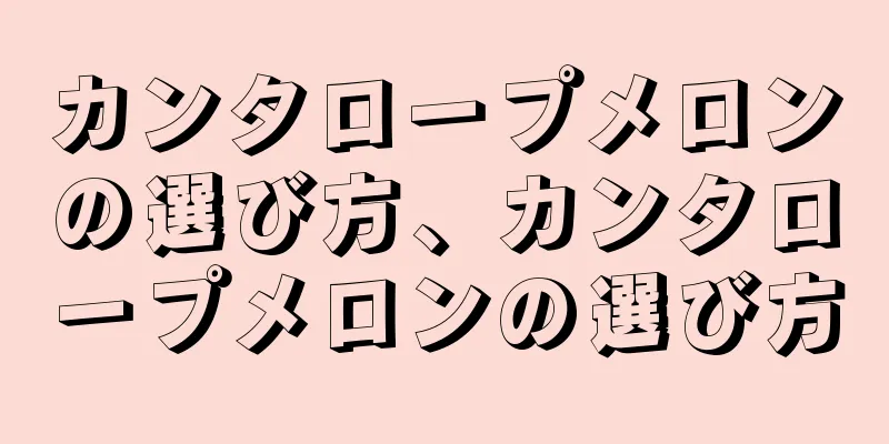 カンタロープメロンの選び方、カンタロープメロンの選び方
