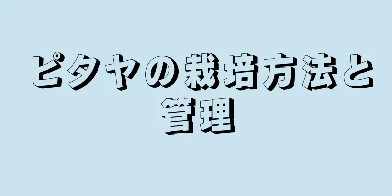 ピタヤの栽培方法と管理