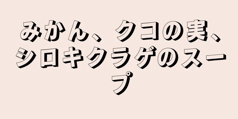 みかん、クコの実、シロキクラゲのスープ