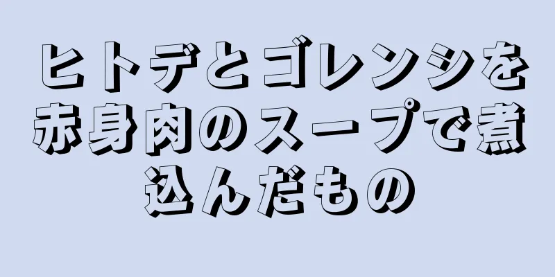 ヒトデとゴレンシを赤身肉のスープで煮込んだもの