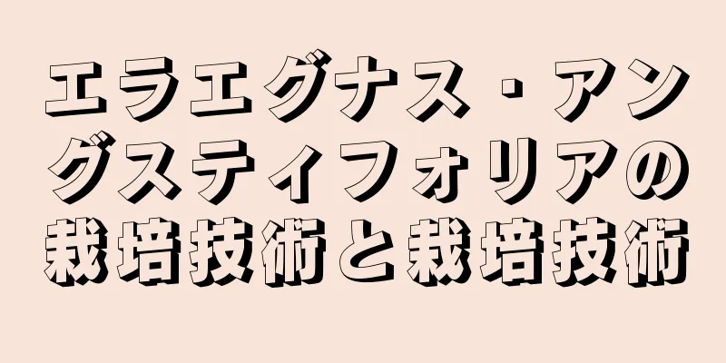 エラエグナス・アングスティフォリアの栽培技術と栽培技術