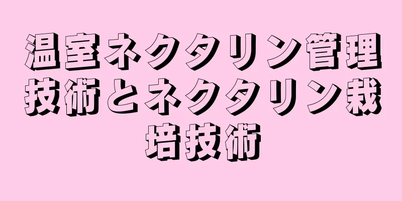 温室ネクタリン管理技術とネクタリン栽培技術