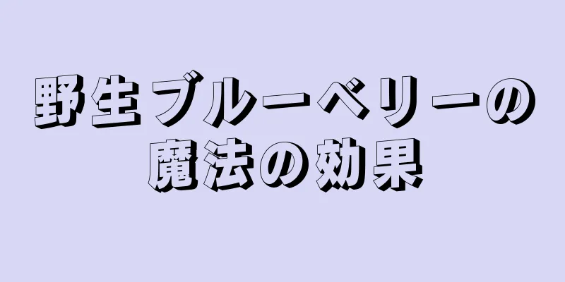 野生ブルーベリーの魔法の効果