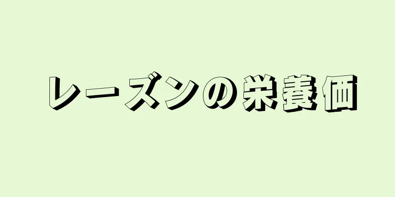 レーズンの栄養価