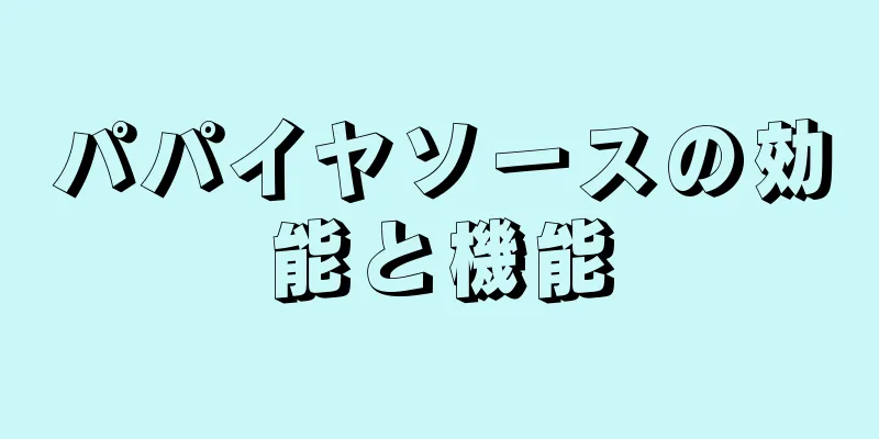 パパイヤソースの効能と機能