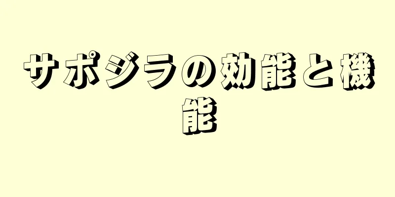 サポジラの効能と機能