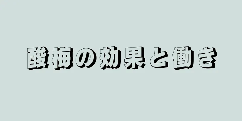 酸梅の効果と働き