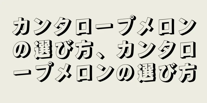 カンタロープメロンの選び方、カンタロープメロンの選び方