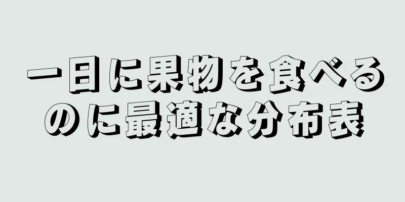 一日に果物を食べるのに最適な分布表