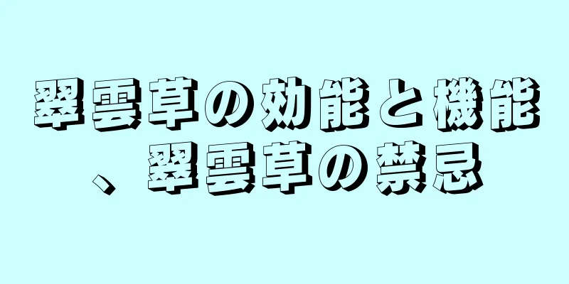 翠雲草の効能と機能、翠雲草の禁忌
