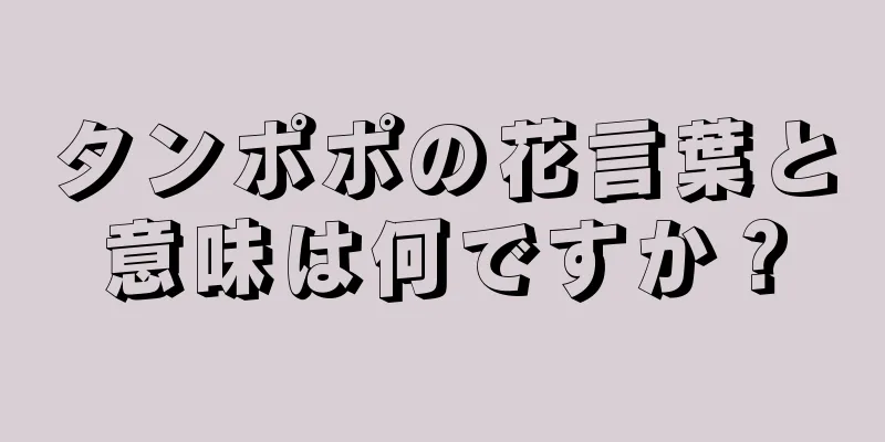 タンポポの花言葉と意味は何ですか？