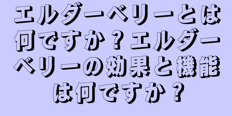 エルダーベリーとは何ですか？エルダーベリーの効果と機能は何ですか？