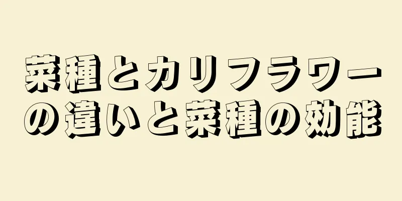 菜種とカリフラワーの違いと菜種の効能
