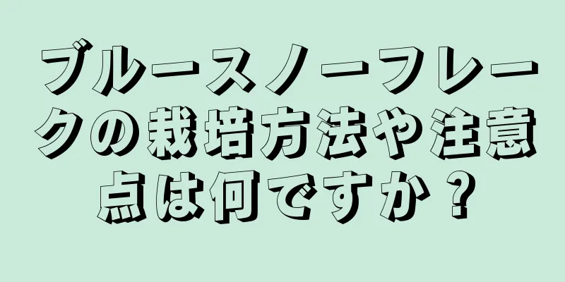 ブルースノーフレークの栽培方法や注意点は何ですか？