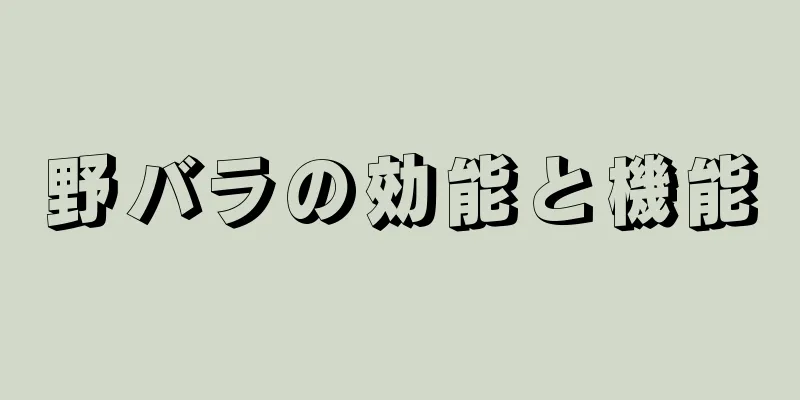 野バラの効能と機能