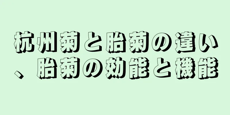 杭州菊と胎菊の違い、胎菊の効能と機能