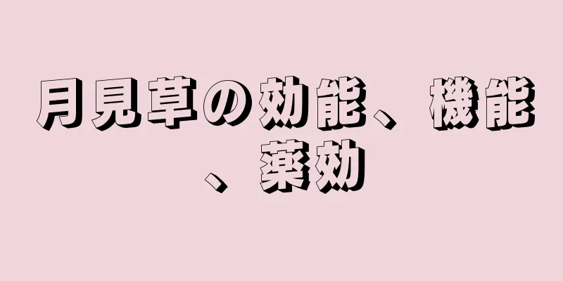 月見草の効能、機能、薬効