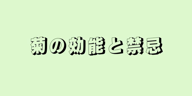 菊の効能と禁忌