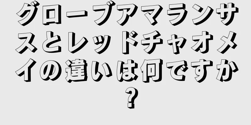 グローブアマランサスとレッドチャオメイの違いは何ですか？