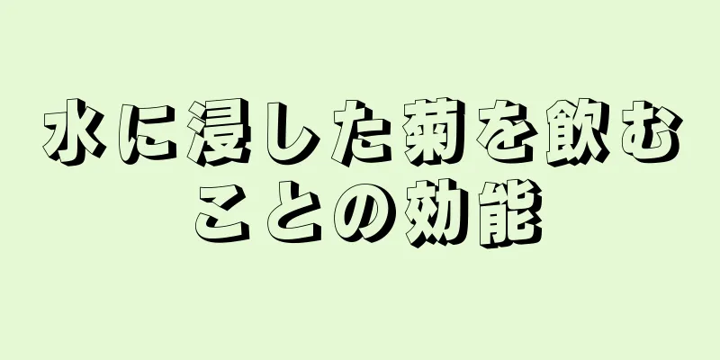 水に浸した菊を飲むことの効能