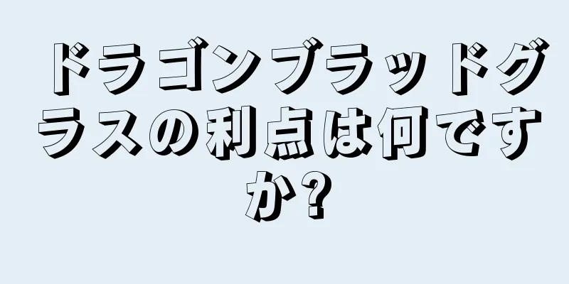 ドラゴンブラッドグラスの利点は何ですか?