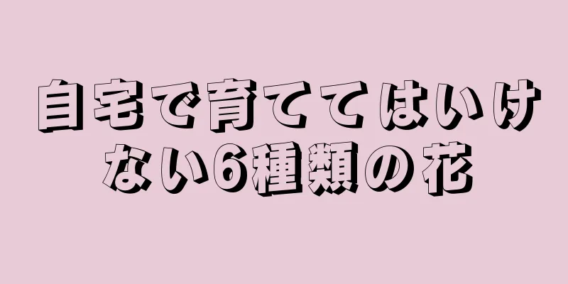 自宅で育ててはいけない6種類の花