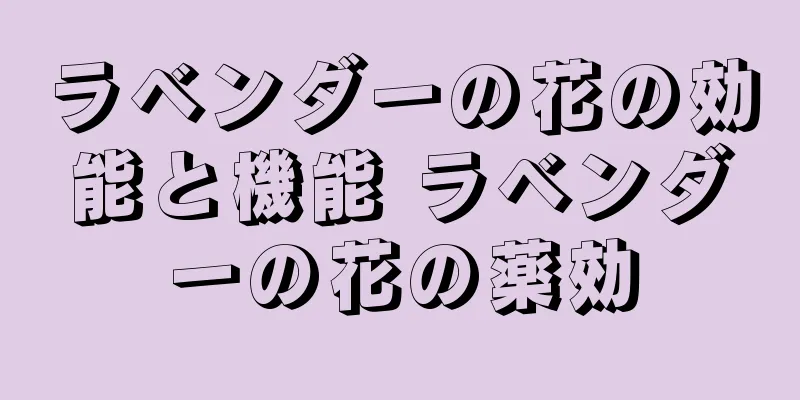 ラベンダーの花の効能と機能 ラベンダーの花の薬効