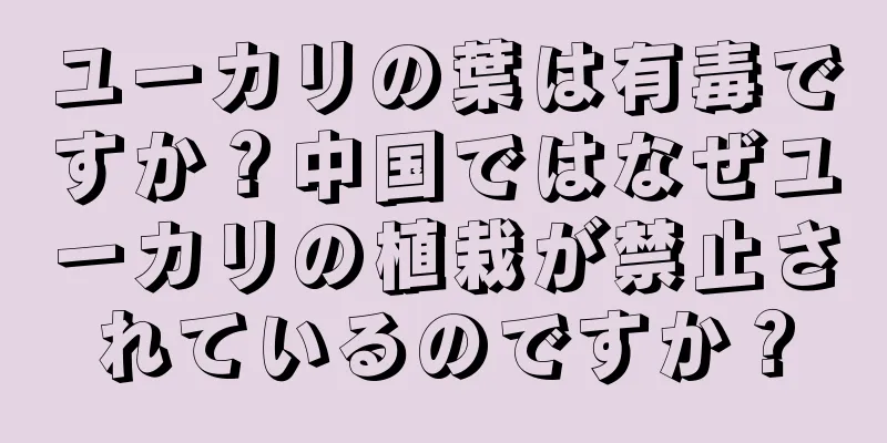 ユーカリの葉は有毒ですか？中国ではなぜユーカリの植栽が禁止されているのですか？