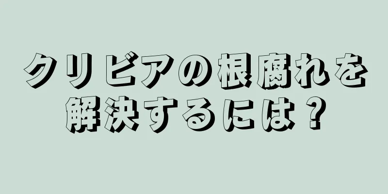 クリビアの根腐れを解決するには？