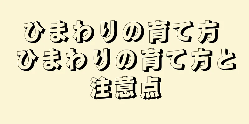 ひまわりの育て方 ひまわりの育て方と注意点