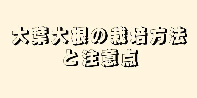 大葉大根の栽培方法と注意点