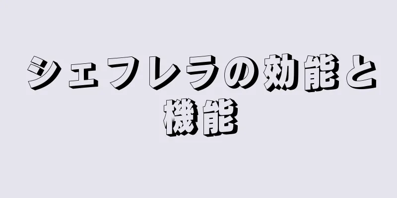 シェフレラの効能と機能