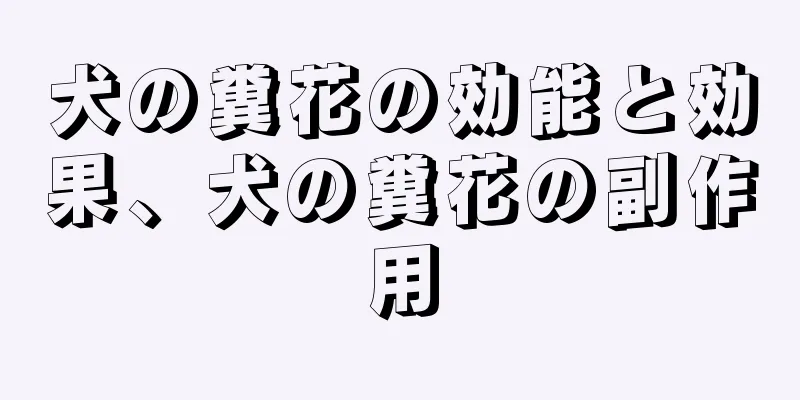 犬の糞花の効能と効果、犬の糞花の副作用