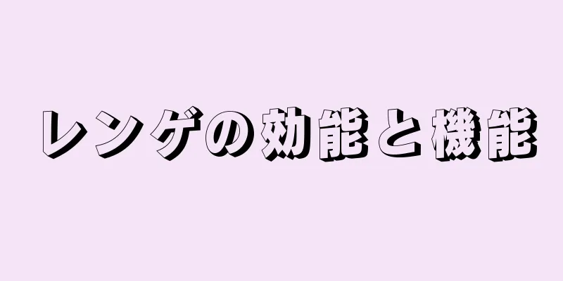 レンゲの効能と機能