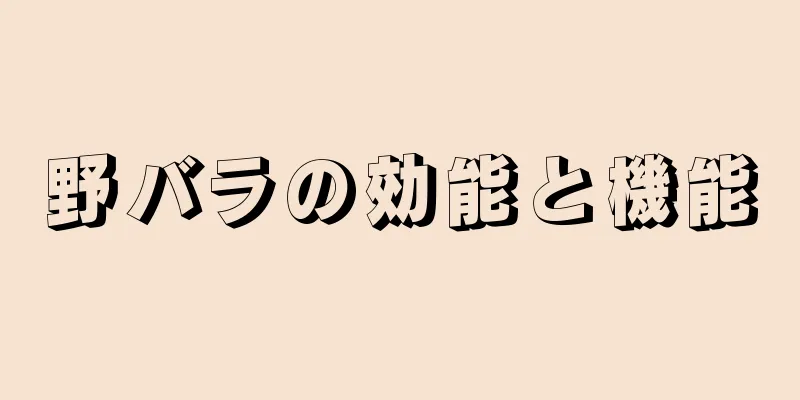 野バラの効能と機能