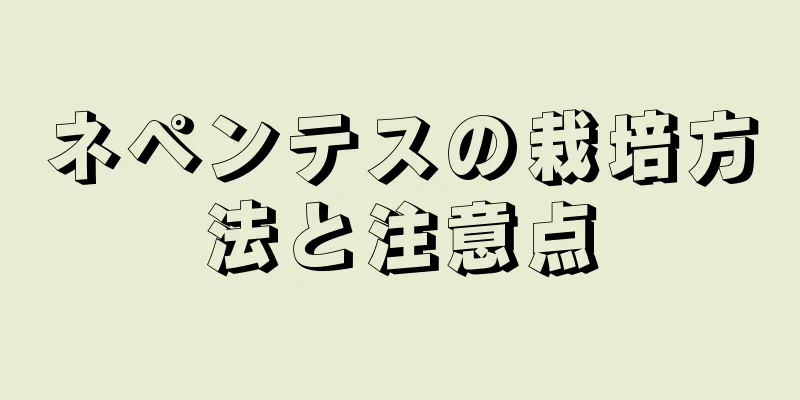 ネペンテスの栽培方法と注意点