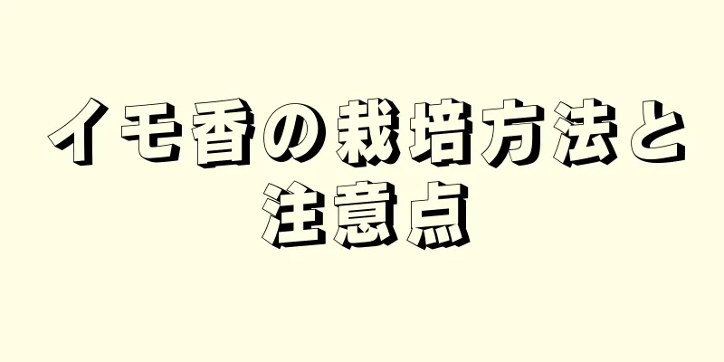 イモ香の栽培方法と注意点