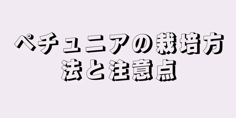 ペチュニアの栽培方法と注意点