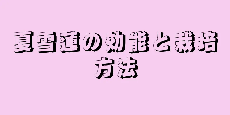 夏雪蓮の効能と栽培方法