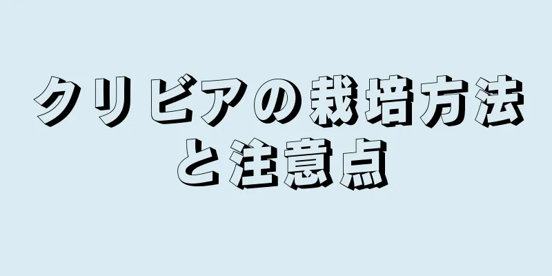 クリビアの栽培方法と注意点