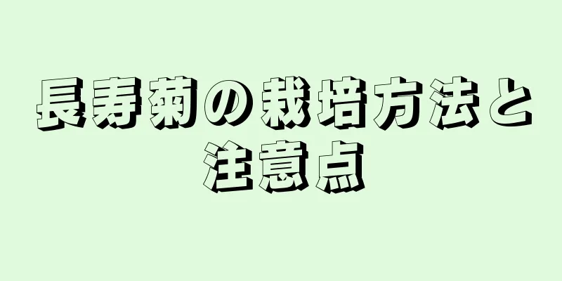 長寿菊の栽培方法と注意点