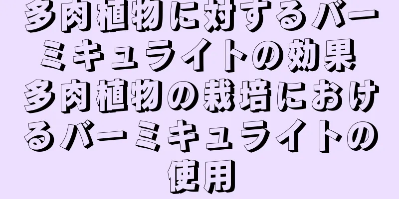 多肉植物に対するバーミキュライトの効果 多肉植物の栽培におけるバーミキュライトの使用
