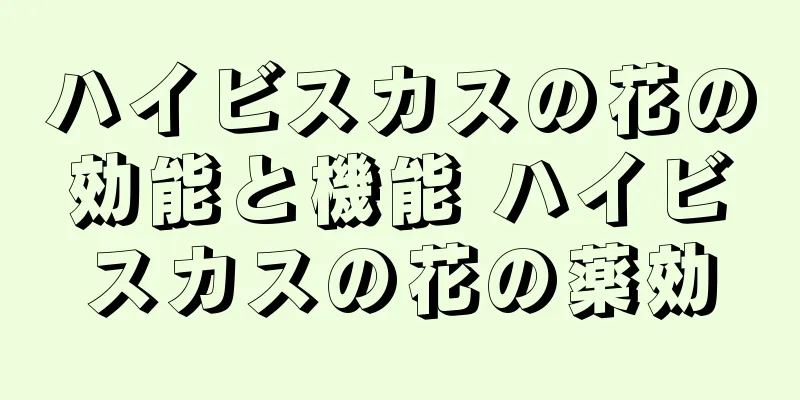 ハイビスカスの花の効能と機能 ハイビスカスの花の薬効