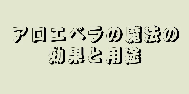 アロエベラの魔法の効果と用途