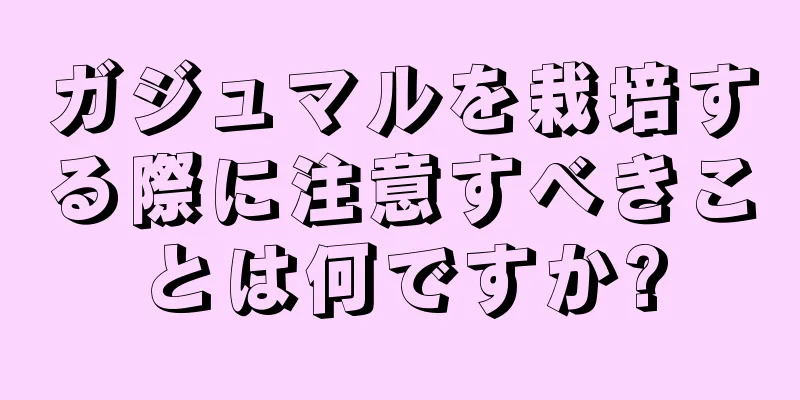 ガジュマルを栽培する際に注意すべきことは何ですか?