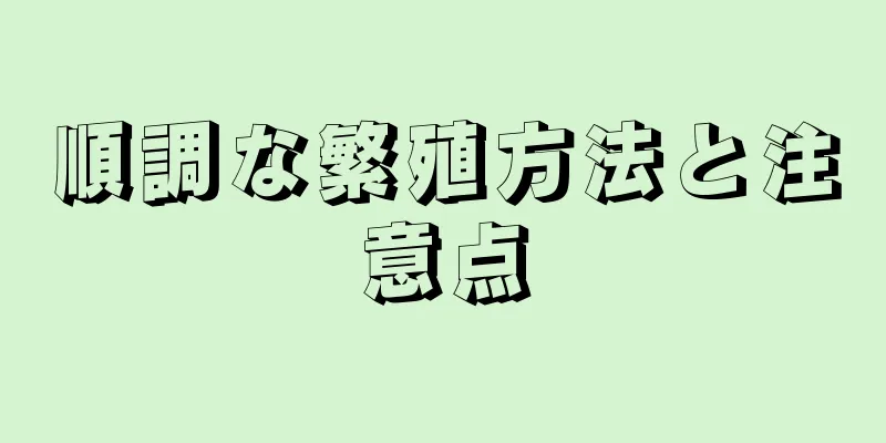 順調な繁殖方法と注意点